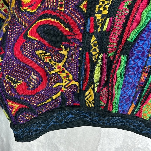 Rare Coogi Jungle Animal Knit Multicolor Retro Biggie Vintage HolyGrail Sweater - Picture 13 of 17